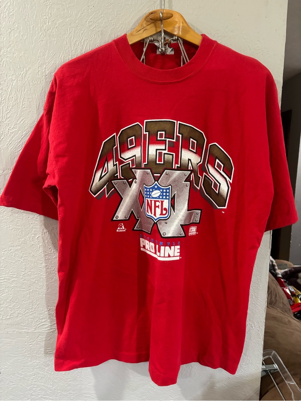 Vintage L 90s Riddell Authentic Pro Line NFL San Francisco 49ers Shirt Men’s